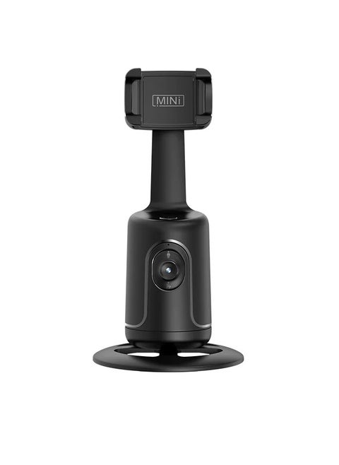 Auto Face Tracking Phone Holder, Intelligent AI Mini Selfie Stick, Smart 360 Degree Selfie Stabilizer Phone Holder Gimbal With Adjustable Lens For Smartphone Vlog Live Streaming, (Black)