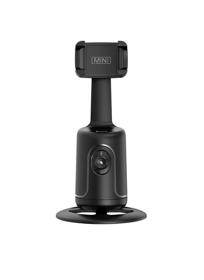 Auto Face Tracking Phone Holder, Intelligent AI Mini Selfie Stick, Smart 360 Degree Selfie Stabilizer Phone Holder Gimbal With Adjustable Lens For Smartphone Vlog Live Streaming, (Black)
