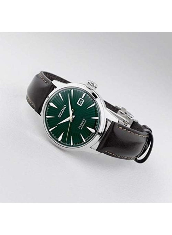 Seiko Presage Leather Band Analog Watch For Men Green Dial Srpd37J1  - Image 5