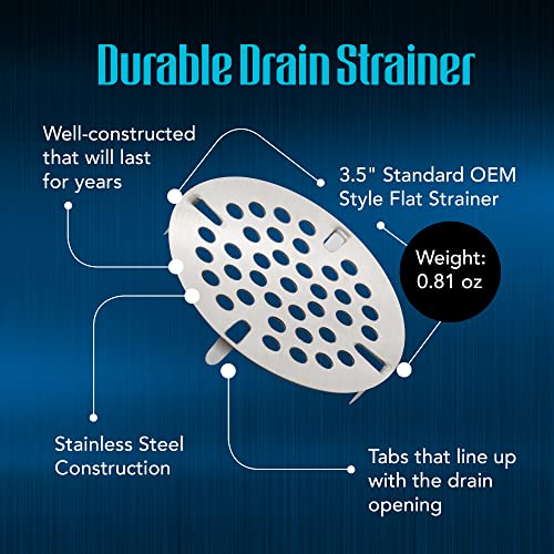 STEADYKLEEN - 3.5-inch Commercial Sink Strainer on 3 Tier Sink Twist Waste Drain, Durable Flat Kitchen Strainer with Tabs, (not Meant for Residential use) - Image 2
