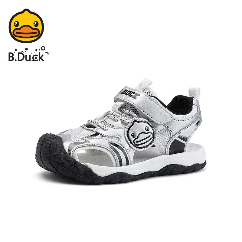 Little Yellow Duck Boys Sports Sandals New Baotou Anti-Collision Girls Light And Comfortable Hollow Large Children'S Shoes - Image 1