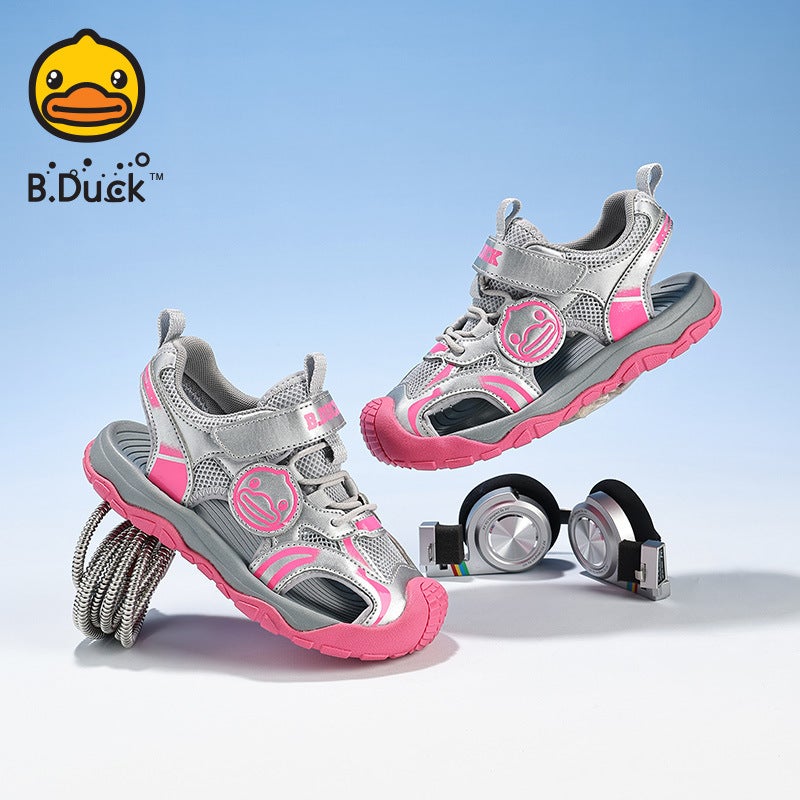 Little Yellow Duck Boys Sports Sandals New Baotou Anti-Collision Girls Light And Comfortable Hollow Large Children'S Shoes - Image 5