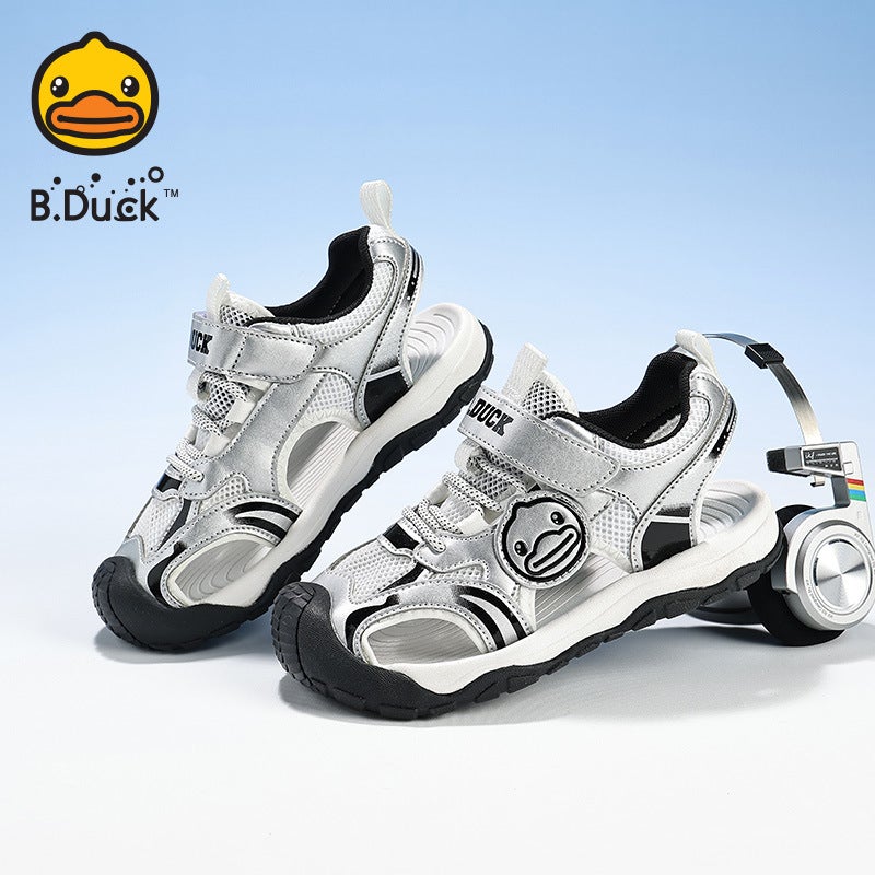 Little Yellow Duck Boys Sports Sandals New Baotou Anti-Collision Girls Light And Comfortable Hollow Large Children'S Shoes - Image 3