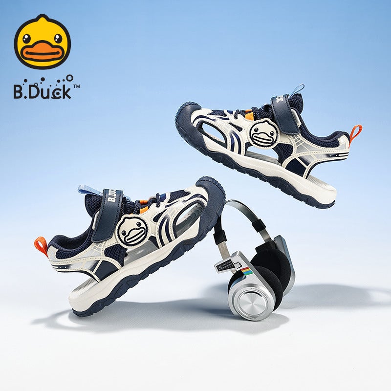 Little Yellow Duck Boys Sports Sandals New Baotou Anti-Collision Girls Light And Comfortable Hollow Large Children'S Shoes - Image 4