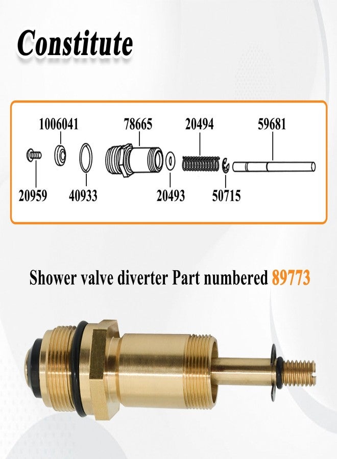 طقم محول Ebrmeiwo 89773 لخرطوشة صمام الدش، طقم إصلاح الصمام، نحاس - Image 5