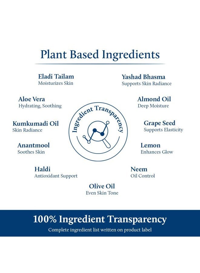 Blue Nectar SPF 30 Plant Based Brightening Face Cream Eladi Kumkumadi Cream for Natural Skin Brightening Face Cream for Women Daily Use (16 Herbs, 50g) - Image 5