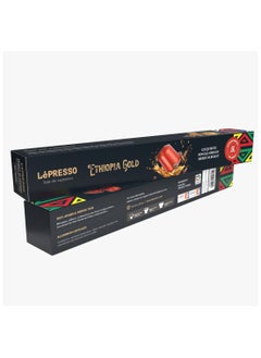 LePRESSO Aluminum Capsules for Nespresso Pack of 8 /x2 Brazil Gold /x2 Ethiopia Gold /x2 Costa Rica Gold /x2 Colombia Gold /10 Individual Capsules in Each Pack / 80 Capsules in Total /Medium Roast Coffee  - Image 5