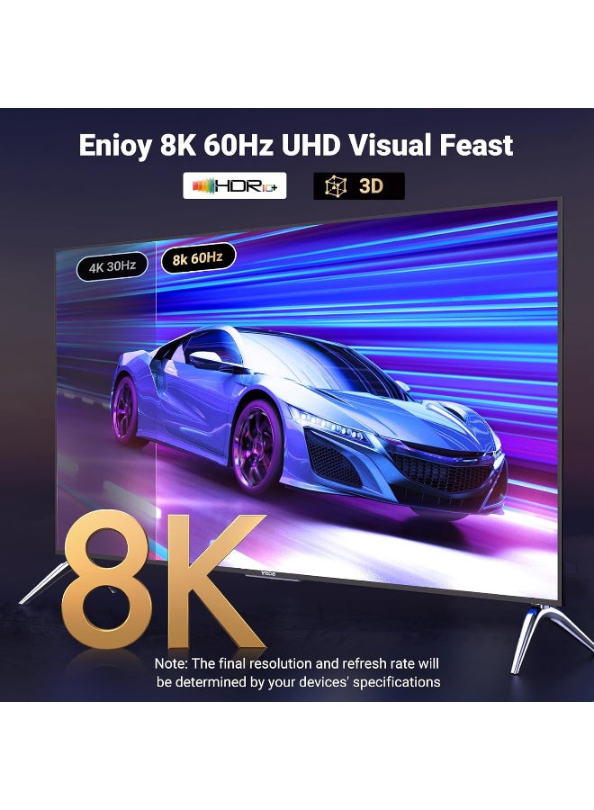 HDMI UGREEN Unidirectional DisplayPort to HDMI Cable 8K@60Hz 4K@120Hz Active DP 1.4 to HDMI 2.1 Cord HDR, Dolby, HDCP2.3, DSC1.2a, 32.4Gbps Braided 6.6FT Compatible with Monitor, Dell, HP, HDTV, AMD NVIDIA 2M 80397 - Image 5