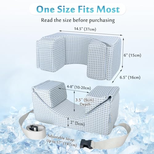 AOSSA Surgery Pillow for Sleeping Upright, Head & Neck Support Positioner for Post Eye, Facial, or Dental Surgery, Recovery Pillow for Back Sleep Training and Face Stability - Image 5