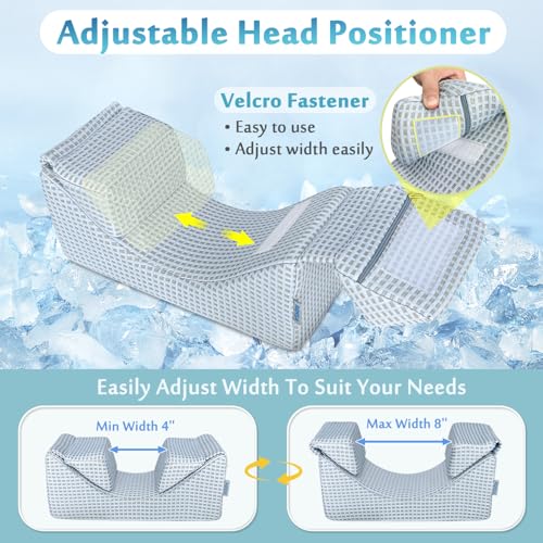 AOSSA Surgery Pillow for Sleeping Upright, Head & Neck Support Positioner for Post Eye, Facial, or Dental Surgery, Recovery Pillow for Back Sleep Training and Face Stability - Image 2