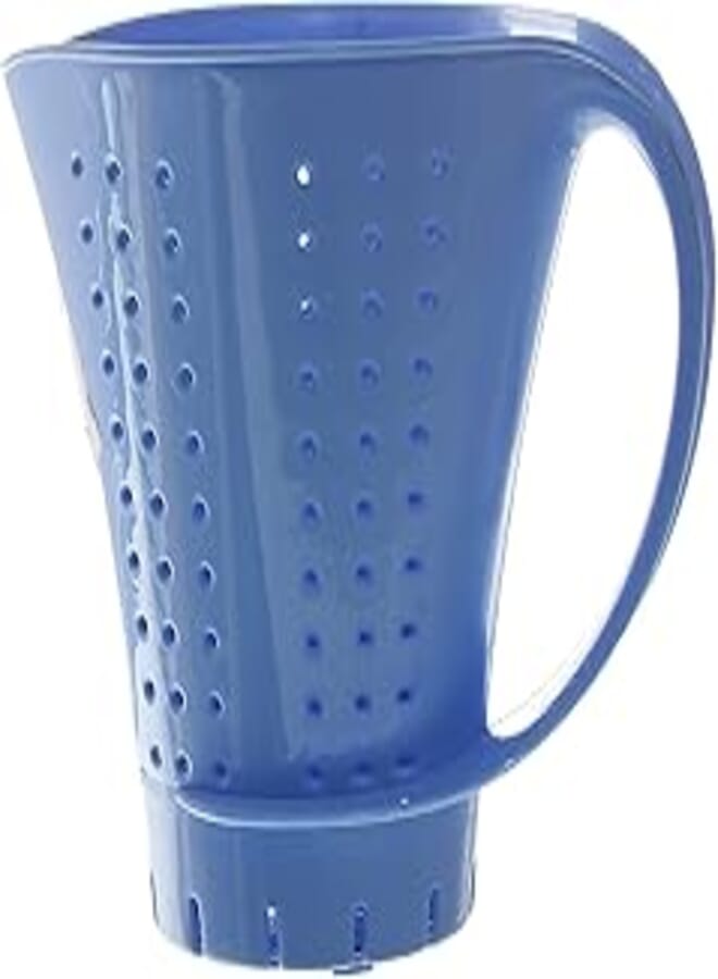 Plastic rice strainer cup shape - blue 