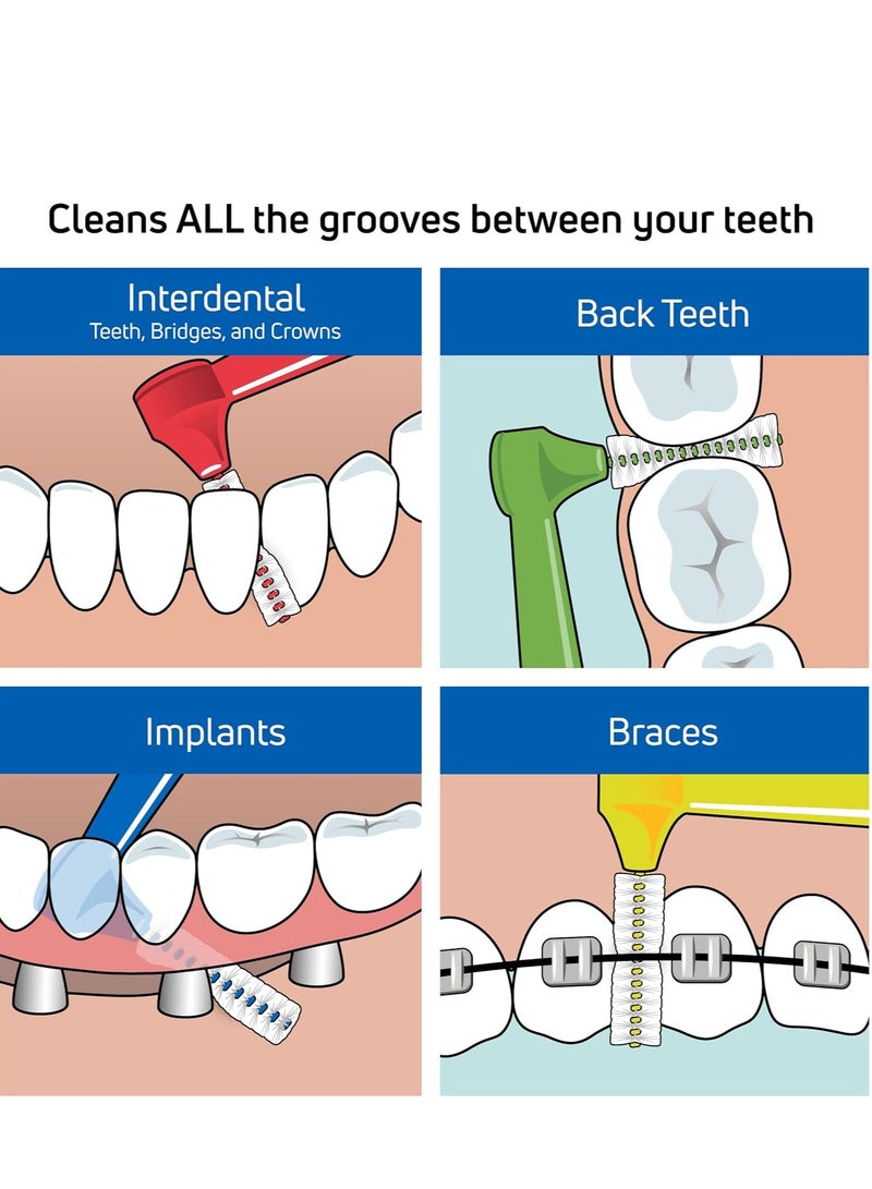 TePe Interdental Brush Angle, Angled Dental Brush for Teeth Cleaning, Multi Pack - Image 3