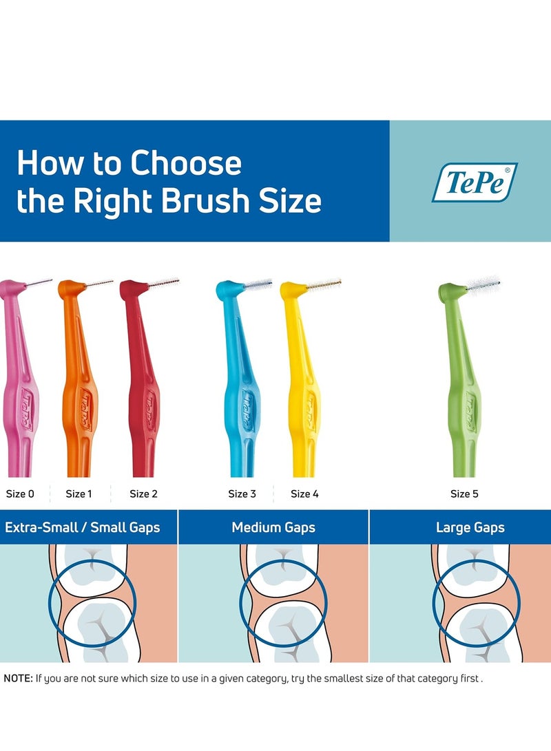 TePe Interdental Brush Angle, Angled Dental Brush for Teeth Cleaning, Multi Pack - Image 4