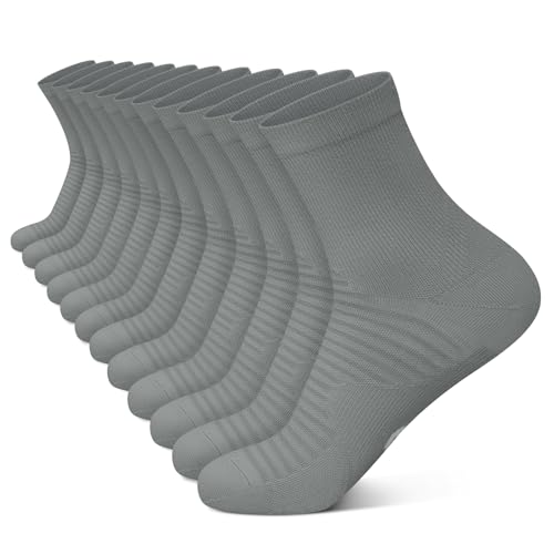 PAPLUS Compression Running Ankle Socks for Men and Women (6 Pairs), Quarter Athletic Socks for Running, Cycling, Golf, Work - Image 1
