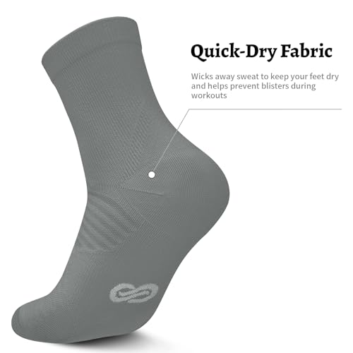 PAPLUS Compression Running Ankle Socks for Men and Women (6 Pairs), Quarter Athletic Socks for Running, Cycling, Golf, Work - Image 5