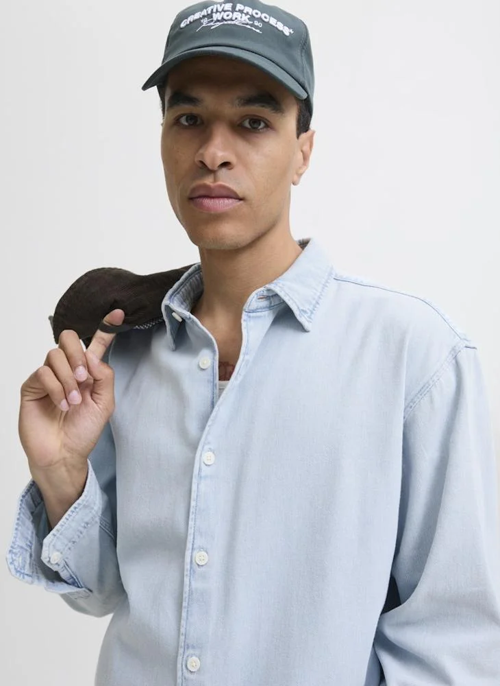 جاك اند جونز قميص جينز بأكمام طويلة كاجوال