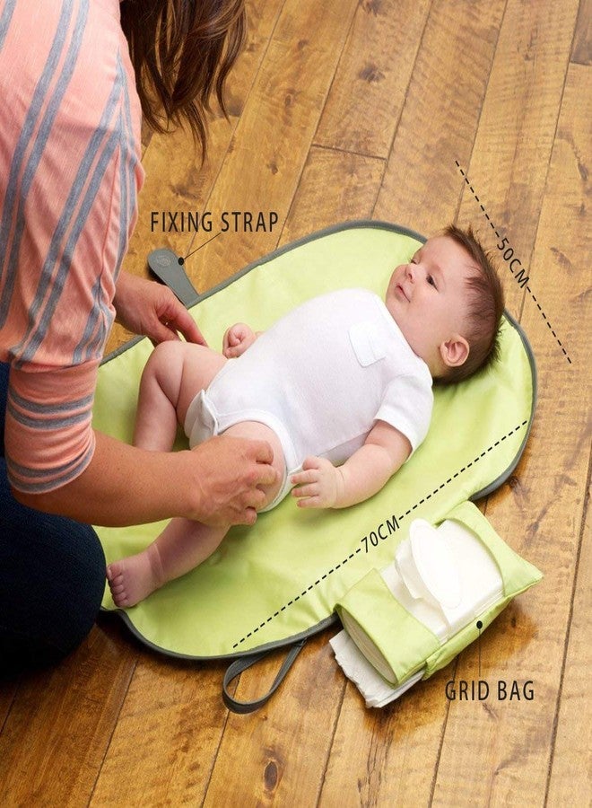 Desi Rang Waterproof Baby Diaper Changing Mat Portable, Foldable & Reusable Pad with Leak-Proof Layer Soft, Washable Underpad for Newborns, Travel & Home Use Quick-Dry, Lightweight & Durable (Yellow) - Image 2