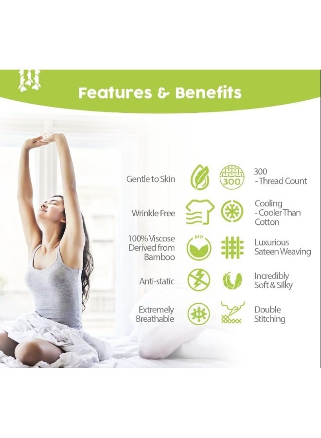 BAMPURE Bamboo Pillowcase Queen Bamboo Pillow Case Queen Size (20x30) 100% Organic Bamboo Large Pillow Cases Cooling Pillowcase Cooling Pillow Cases Cool Pillow Cases Set Pillowcases Charcoal Gray  - Image 5