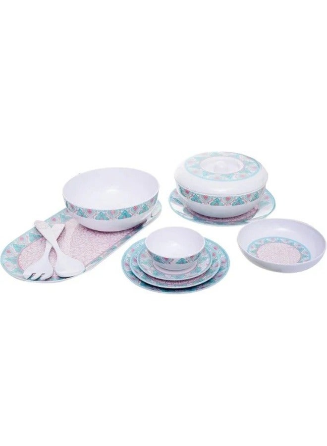 زينيا طقم ميلامين دائري زينيا شهرزاد، 38 قطعة