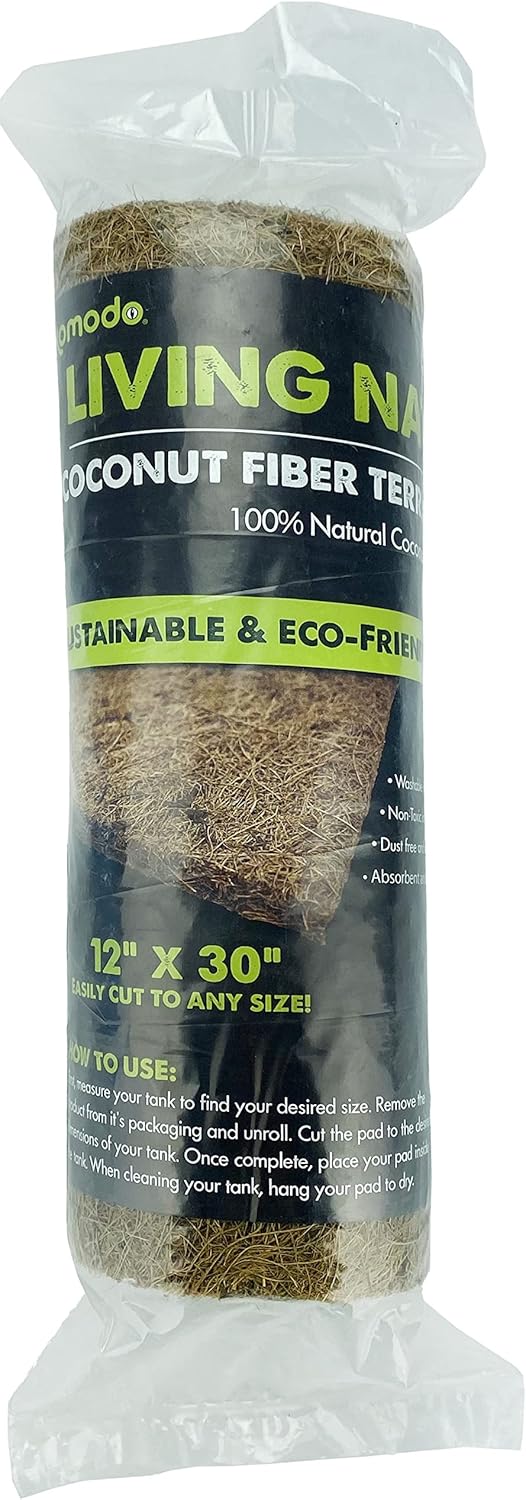 Komodo Fiber Pad  100 Natural Coconut Fiber Reptile Terrarium Liner  Washable and Reusable NonToxic with No Harmful Chemicals Fits up to 12 by 30 Tank - Image 1