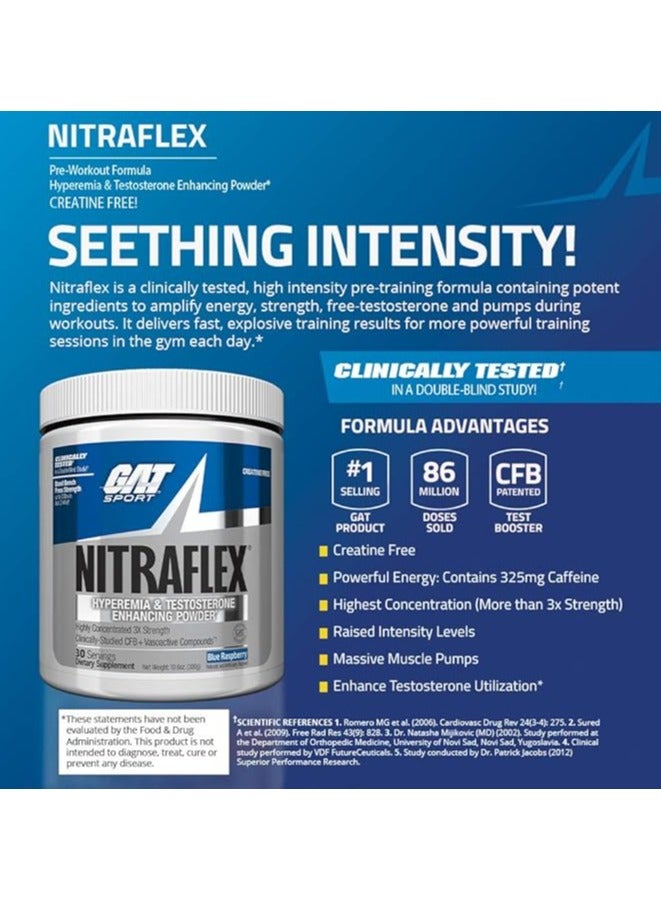 GAT SPORT Pre Workout Blue Raspberry 30 Servings - Image 3
