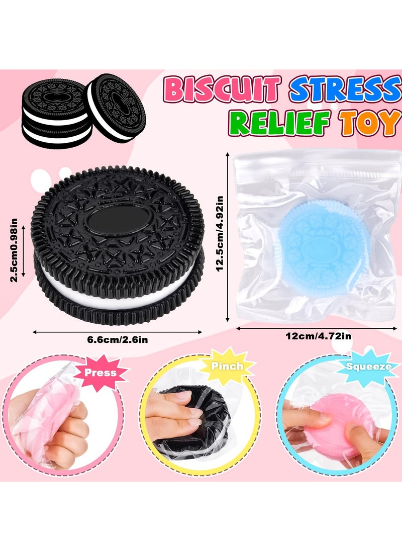 Bebiland 4 PCS Squishy Toys, Biscuit Stress Relief Pinching Simulation Decompression Squeeze Toys for Birthday Gifts, Anxiety Relief Sensory Toys (Multicolour)  - Image 2
