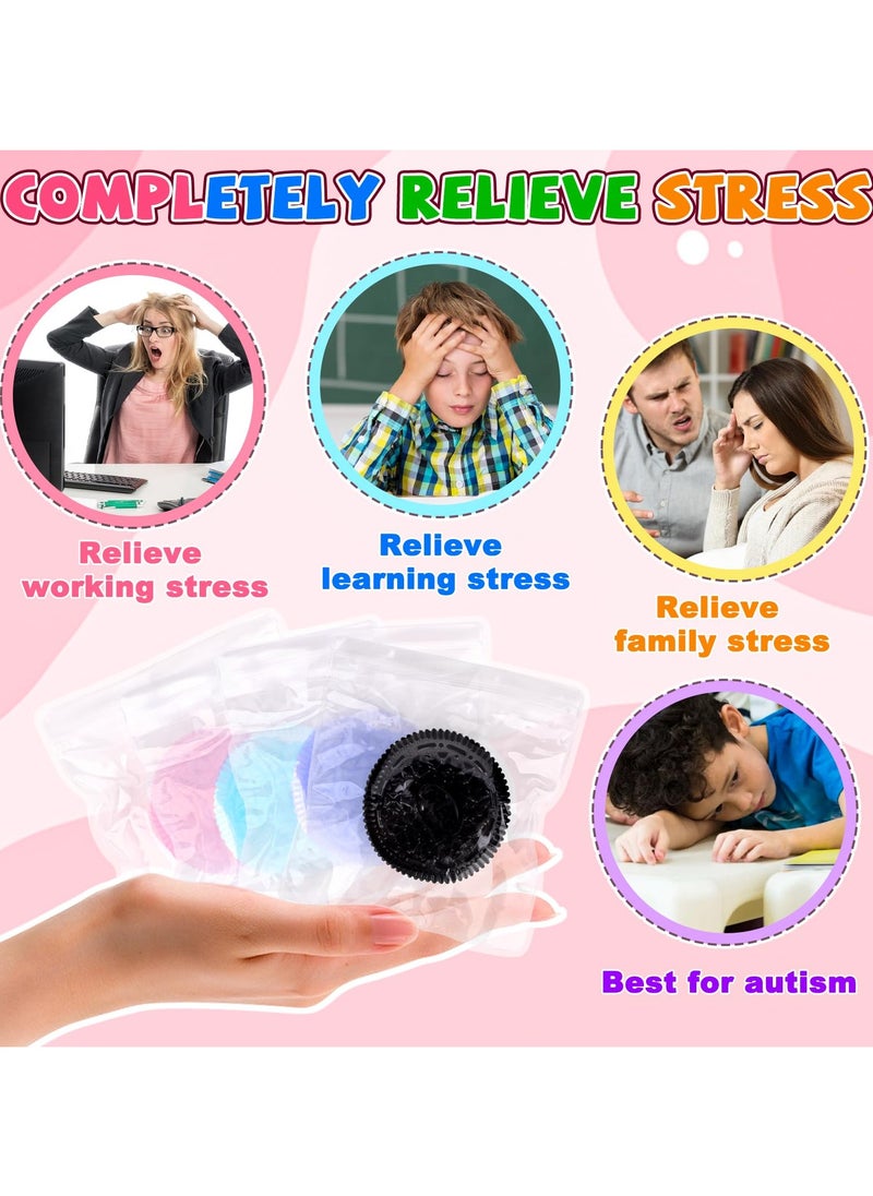 Bebiland 4 PCS Squishy Toys, Biscuit Stress Relief Pinching Simulation Decompression Squeeze Toys for Birthday Gifts, Anxiety Relief Sensory Toys (Multicolour)  - Image 3