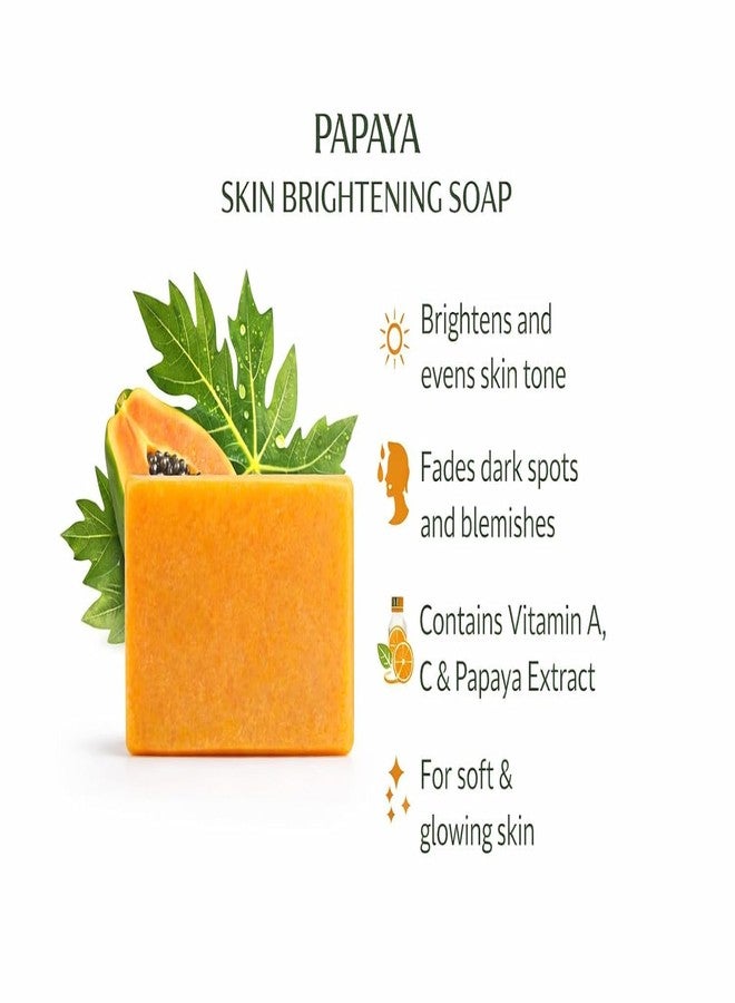 MIHAI Papaya Skin Brightening Soap with Vitamin A & C | Natural Glow & Tan Removal Bath Soap | Deep Cleansing & Moisturizing Formula | Suitable for All Skin Types | Pack of 4 (100g Each) - Image 3