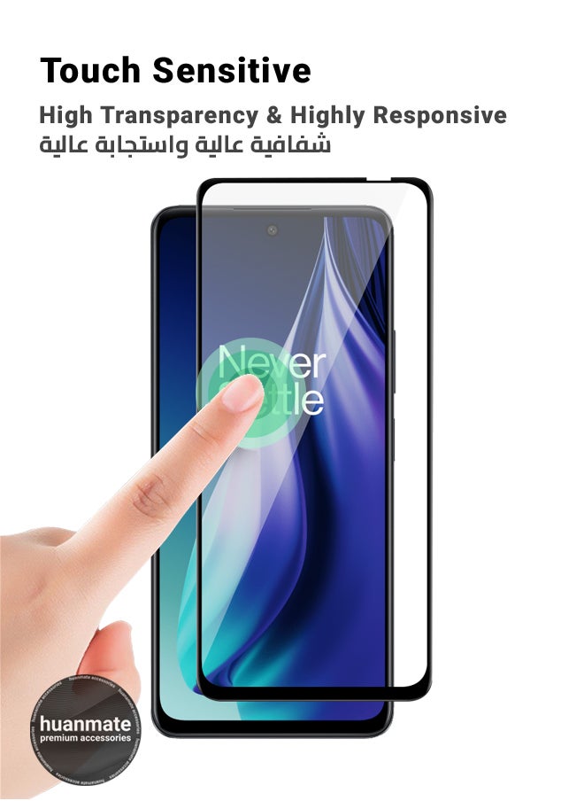 huanmate - OnePlus Nord N30 SE Screen Protector – Premium Edge to Edge Tempered Glass, High Transparency, Delicate Touch, Anti-Explosion, Smooth Arc Edges, Easy Installation - Image 1