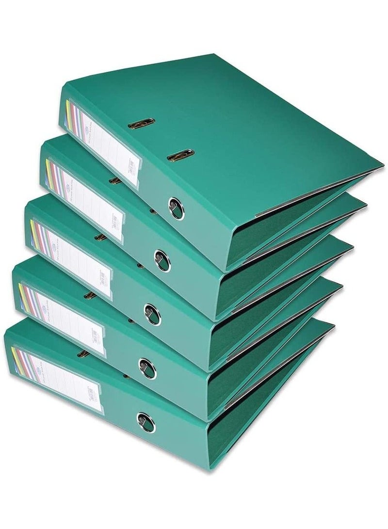 FIS PACK OF 10 PP LEVER ARCH FILE, 8CM, F/S SIZE, GREEN, PP ORIGIN GERMANY - FSBF8PGRFN10 - Image 1