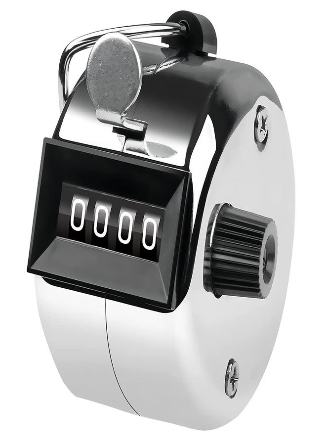 GLUN® Tally Counter, 4-Digit Metal Hand Finger Counter for Jaap Counter, Tasbeeh Counter, Counting, Knitting, Coaching Golf, Lap, Fishing (Pack of 1) - Image 1