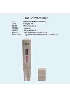 Thoraya Portable Gray Water Quality Tester Meter 3 Button Digital Display Water Quality TDS Test Pen for Aquarium  - Image 1