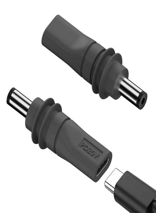 Jadebones 2 Pack USB C Female to DC Male Power Cable Adapter for Starlink Mini, Work with 20V/65W+ Type-C PD Source - Image 1
