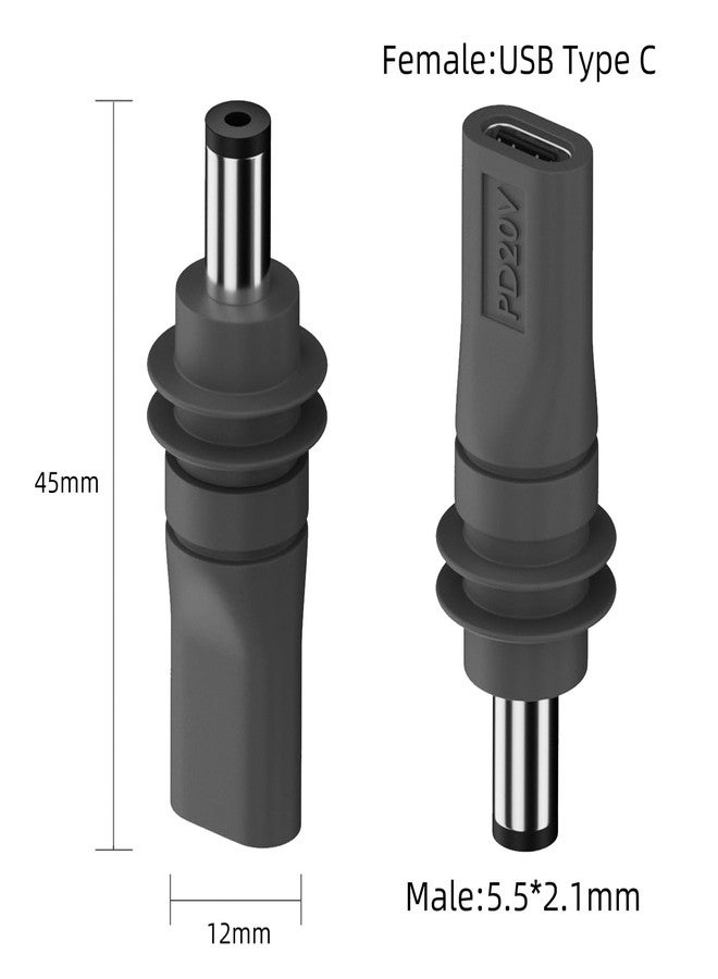 Jadebones 2 Pack USB C Female to DC Male Power Cable Adapter for Starlink Mini, Work with 20V/65W+ Type-C PD Source - Image 5
