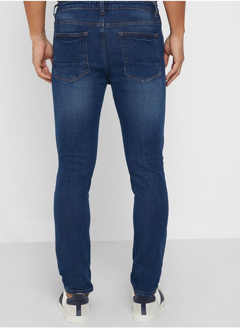 Seventy Five - Rip And Repair Tapered Fit Jeans - Image 1