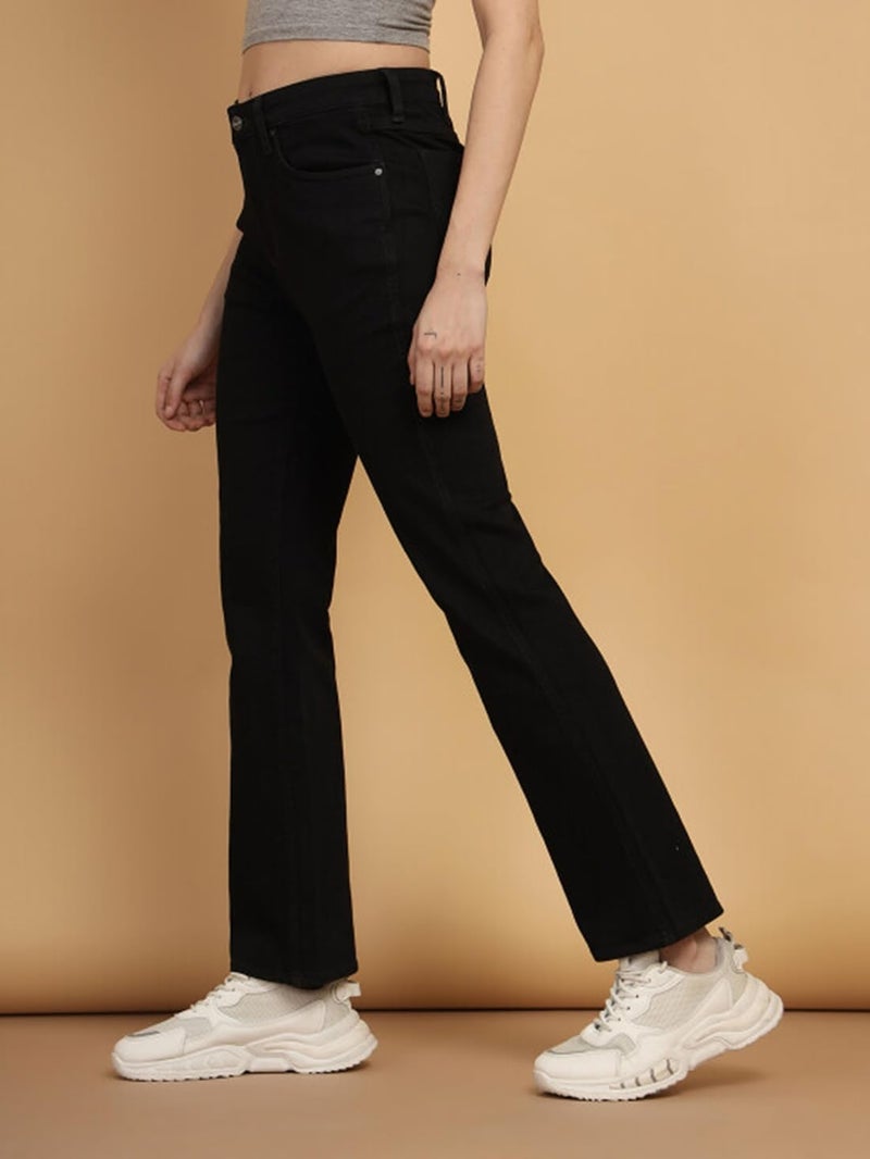 ADBUCKS Bootcut Jeans for Women Bell Bottom Jeans for Women II Wide Leg for Womens (in, Numeric, 28, Black) - Image 2
