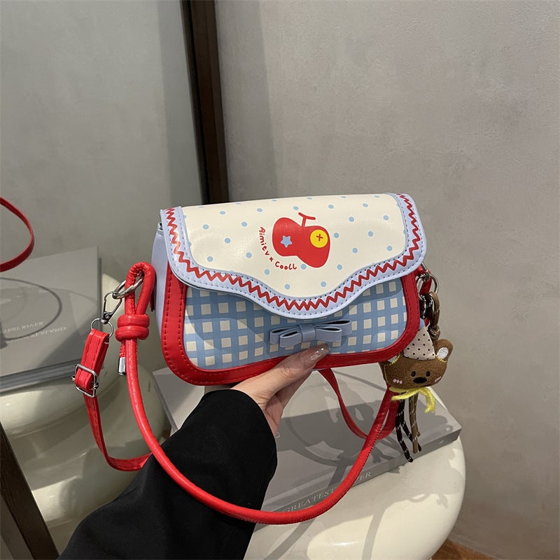 Fresh Plaid Patchwork Shoulder Bag - Image 2