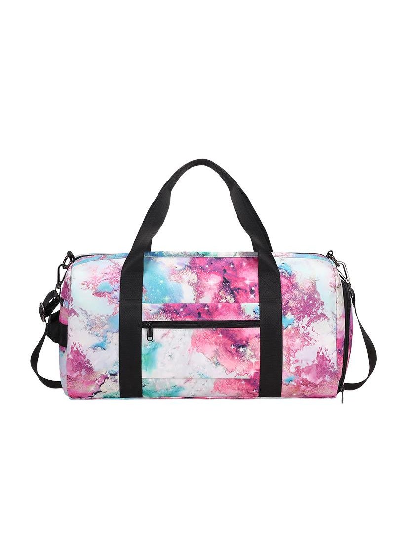 Generic Large Capacity Waterproof Graffiti Print Swimming Fitness Sports Bag Travel Bag  - Image 1