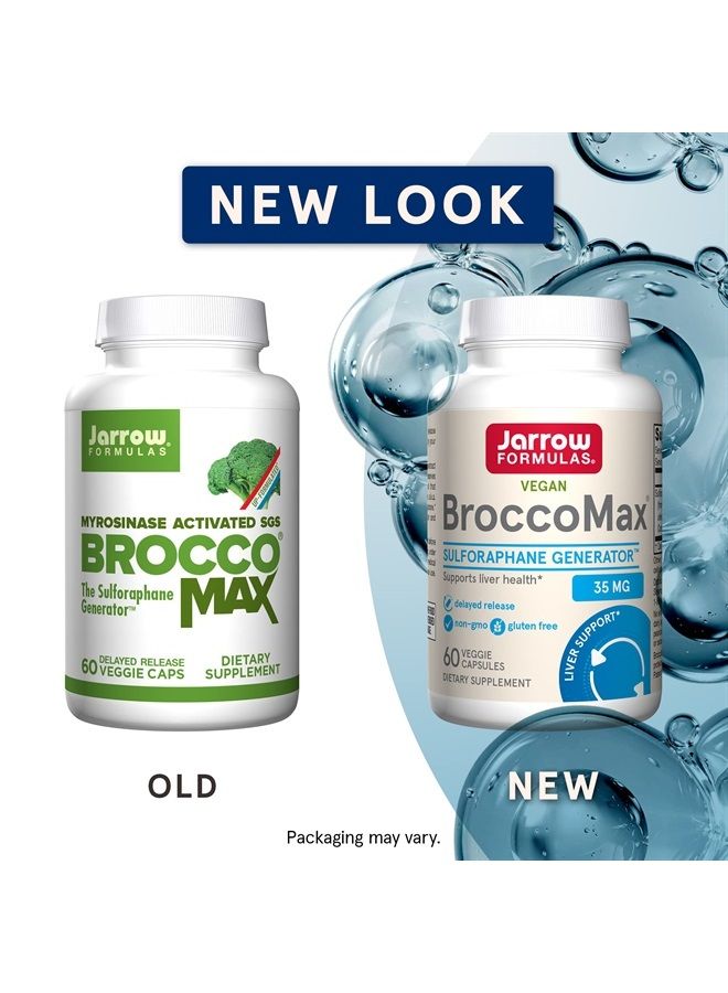 jarrow formulas BroccoMax 35 mg - Broccoli Seed Extract - 60 Delayed Release Veggie Capsules - 30 Servings - Supports Healthy Cell Replication & Liver Health - Dietary Supplement - Gluten Free - Image 1