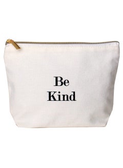 Jules Jules Canvas Makeup Bag With Zipper and Quote, Be Kind Uplifting Inspirational Encouragement Gifts for Women, Sister, Daughter, BFF, Friend 