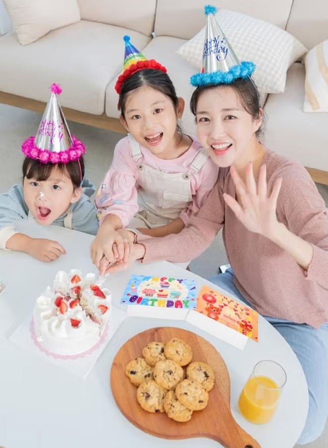 ٦ بطاقات عيد ميلاد بالجملة بطابع فكاهي للأولاد والبنات، بطاقات يدوية الرسم ولمسة فنية للأصدقاء والعائلة، مع مظروف - Image 3