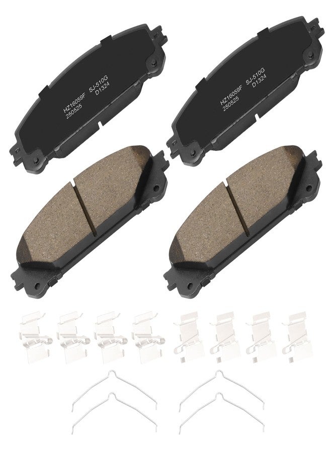 SUPLABEL HZ1324 Premium Replacement Front Brake Pad Set Compatible with Toyota Sienna Highlander Avalon Lexus RX350 RX450H Ceramic Brake Pads - Image 1