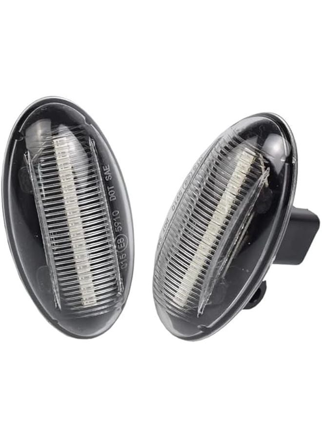 بيجو 206 2000-2006 إشارات الانعطاف الديناميكية للسيارة مرايا الرؤية الخلفية وميض بديل اللون أ - Image 2