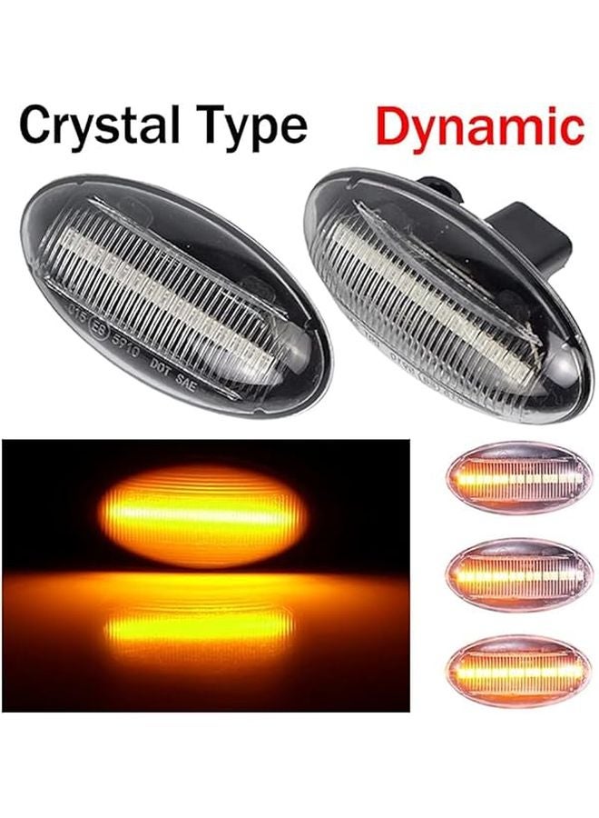 بيجو 206 2000-2006 إشارات الانعطاف الديناميكية للسيارة مرايا الرؤية الخلفية وميض بديل اللون أ - Image 3