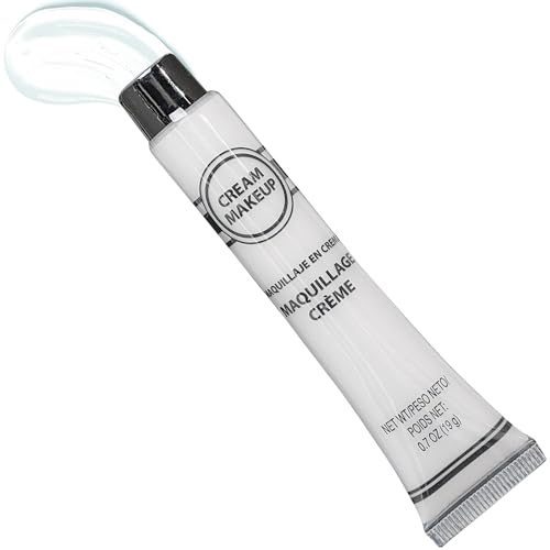 Amscan White Cream Makeup Costume Accessory 07 Oz 1 Count Bold and LongLasting EasytoApply Full Coverage For Exceptional Transformations - Image 1