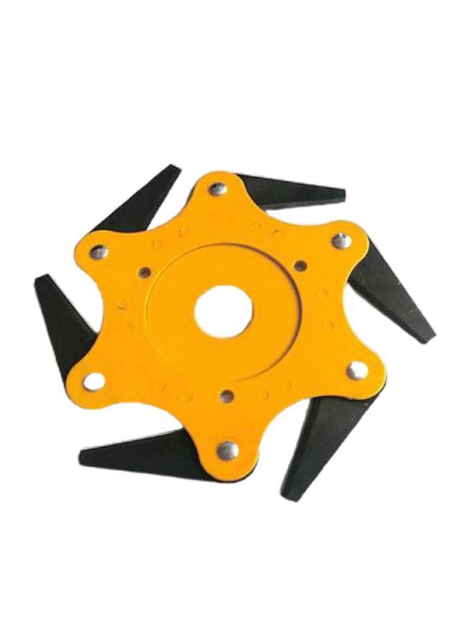 NIBEMINENT Six-leaf Mower Trimmer Head Outdoor Lawn Repair Accessories Weeding Tools Yellow 0 * 15 5cm - Image 1