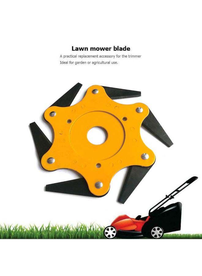 NIBEMINENT Six-leaf Mower Trimmer Head Outdoor Lawn Repair Accessories Weeding Tools Yellow 0 * 15 5cm - Image 2