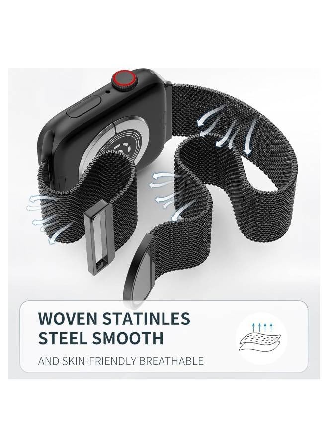 XOUXOU Magnetic Loop – Elegant Mesh Strap for Apple Watch 42mm, 44mm, 45mm, 49mm (Series 3–9, SE, Ultra & Ultra 2) - Image 2