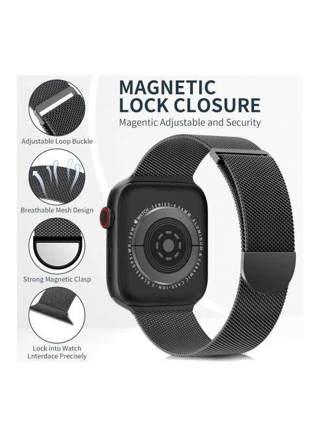 XOUXOU Magnetic Loop – Elegant Mesh Strap for Apple Watch 42mm, 44mm, 45mm, 49mm (Series 3–9, SE, Ultra & Ultra 2) - Image 3