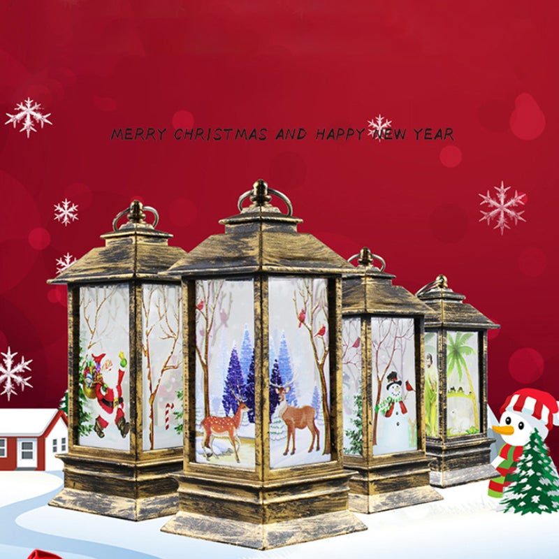 Christmas Snow Globe Lantern Hang-ing Lamp LEDs Warm Night Light Batter-y Operated for Home Ornamnet Gifts - Image 5